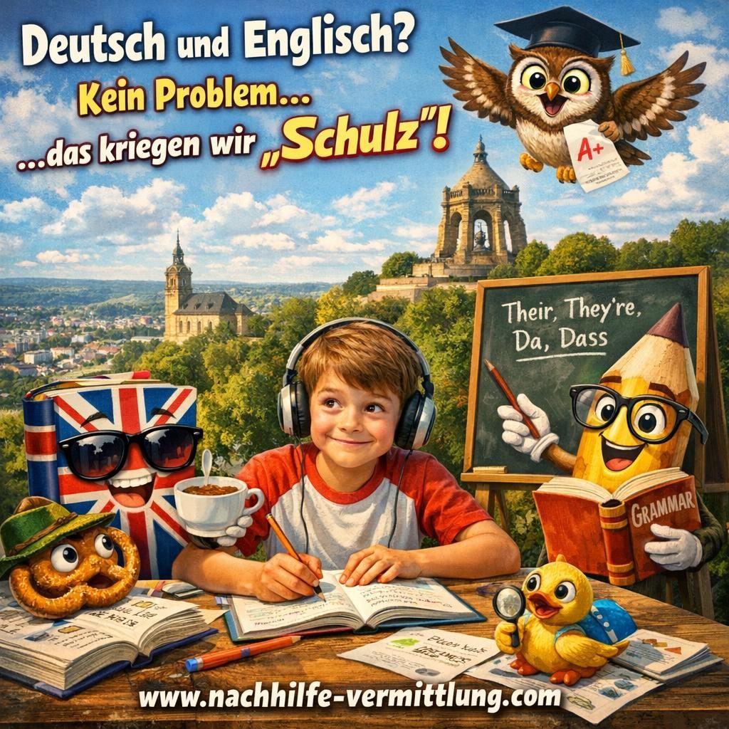 Nachhilfe Deutsch, Englisch, Deutsche Grammatik, Englische Grammatik, Rechtschreibung, Leseverständnis, Vokabeltraining Hagen