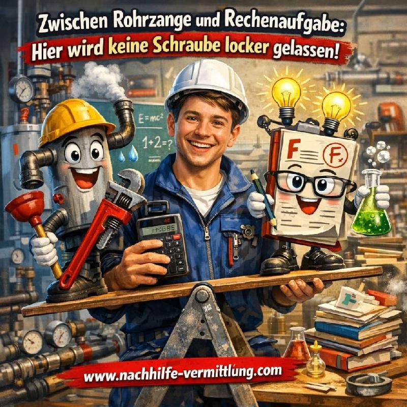 Nachhilfe Sanitär, Sanitärtechnik, SHK, Anlagenmechanik, Heizungstechnik, Mathe, Mathematik, Physik, Deutsch, Englisch Wuppertal