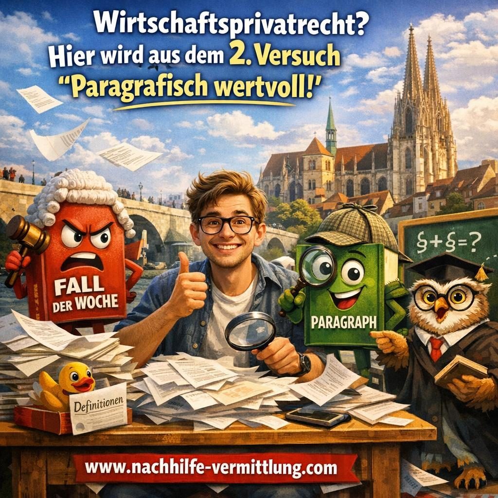 Nachhilfe Wirtschaftsprivatrecht, Privatrecht, Wirtschaftsrecht Regensburg